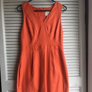 Orange J Crew suiting dress